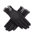thumbnail image 1 of Guantes de invierno Zulema para mujer táctil Fleece Negro, 1 of 8