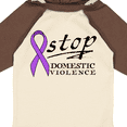 thumbnail image 4 of Inktastic Stop Domestic Violence-purple ribbon Boys or Girls Long Sleeve Baby Bodysuit, 4 of 5