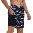 thumbnail image 3 of Daiia Sardine Mens Swim Trunks Swim Shorts Quick Dry Swim Shorts with Mesh Lining Pockets-3X-Large, 3 of 9