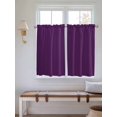 thumbnail image 6 of Tier Curtains 45 Inches Long, Pure Dark Purple Window Treatment Curtain Drapes, Simple Solid Color Small Curtain Drapes for Bathroom Laundry Room, 27.5"x45", 2 Panels, 6 of 7