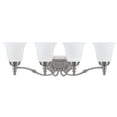 thumbnail image 3 of aspen creative 62023-1, four-light metal bathroom vanity wall light fixture, 30" wide, transitional design in oil rubbed bronze with frosted glass shade, 3 of 3