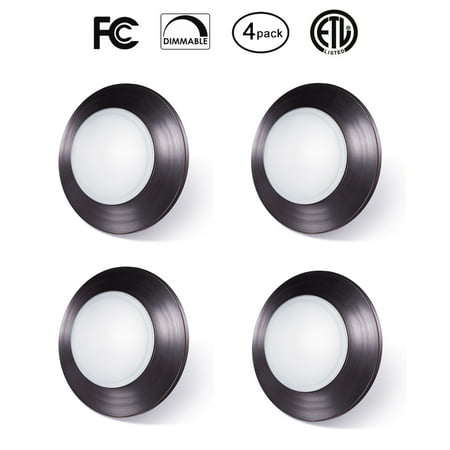 Solla 4 Pack 6 Inch Dimmable Led Disk Light Flush Mount Ceiling Solla 4 Pack 6 Inch Dimmable Led Disk Light Flush Mount Ceiling Fixture With Etl