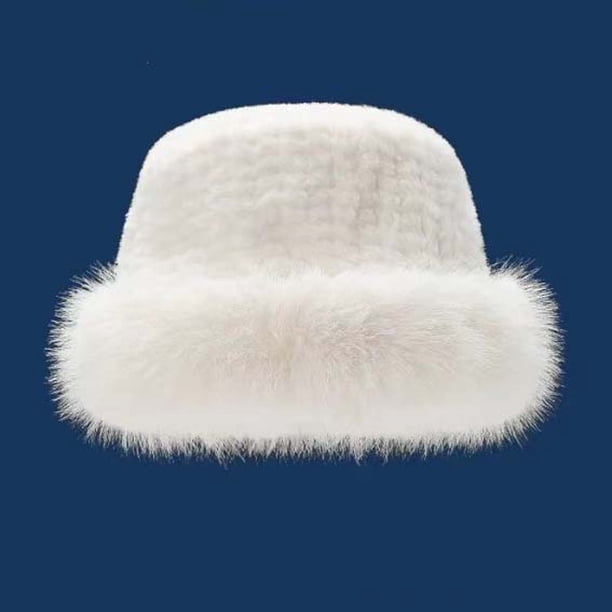 Protectores Auditivos Cálidos para Mujer con Bordes Enrollados y Gorro de Pescador Grueso.