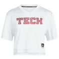 thumbnail image 2 of Women's Mahomes White Texas Tech Red Raiders  Cropped T-Shirt, 2 of 3