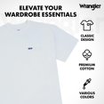 thumbnail image 3 of Wrangler Big and Tall T-Shirts for Men - 2 Pack Cotton Tee with Chest Pocket Black/White - Black/White 3XLT, 3 of 3