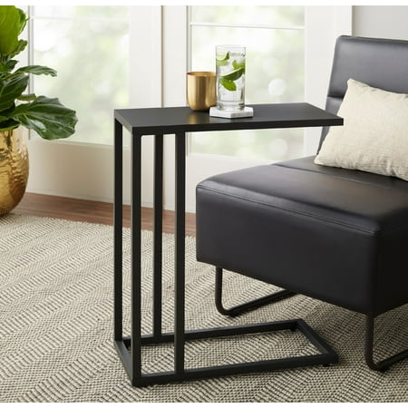 Style Black Finish Metal - Mainstays Metal and Wood C-Table, Multiple Finishes