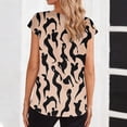 thumbnail image 3 of cocolona Womens Summer Silk Satin Tops Plus Size V Neck Short Sleeve T-shirt Fashion Casual Cute Print Tees Blouses, 3 of 6