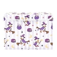 thumbnail image 7 of Yayeee Collapsible Cube Storage Bin with Lid Fabric Closet Decorative Basket with Handles, Purple Halloween Gooses, 7 of 7