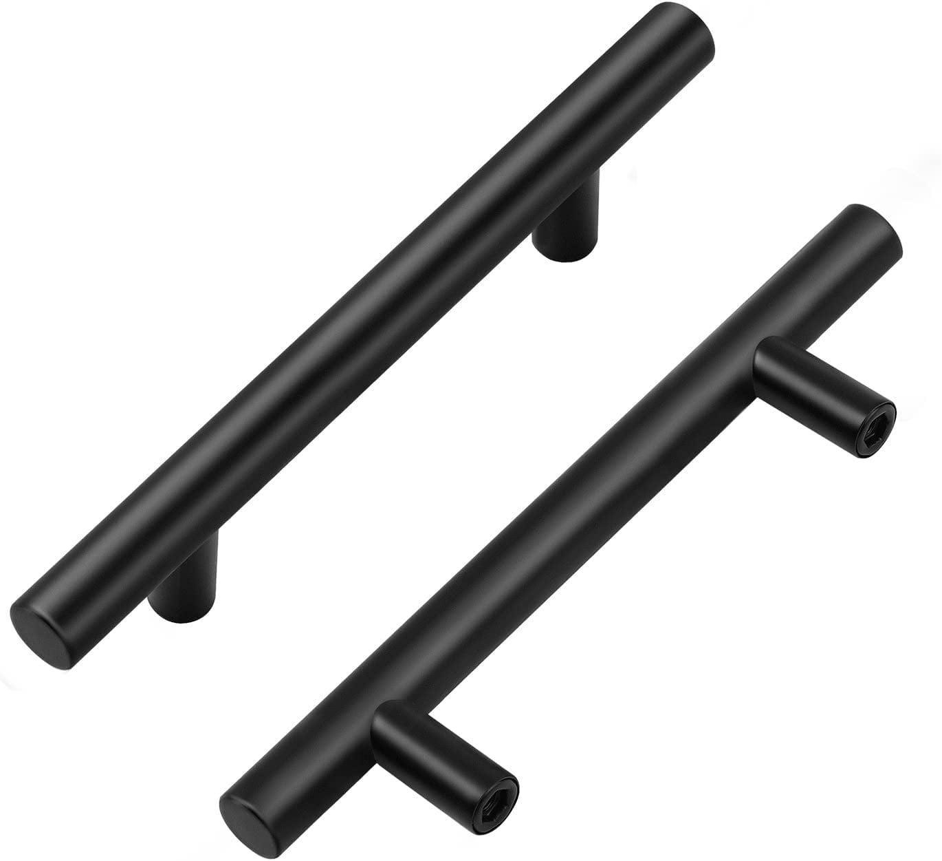 5 inch Black Handles Kitchen Hardware 3 inch Hole