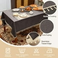 thumbnail image 6 of Sanmadrola Rectangle Table Cloth Waterproof Linen Textured Tablecloth with Tassels Decorative Tablecloths Farmhouse Table Cover for Dining Party Buffet Wedding, 55 x 71 Inch, 6 of 10