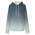 thumbnail image 2 of Hoodies for Women Oversized Gradient Printed Hooded Sweatshirts Thermal Fleece Lined Pullover Autumn/Winter Sweaters Long Sleeve Tops Loose Hoody with Pockets Womens Sweatshirtss Size 8-22, 2 of 4