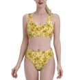 thumbnail image 2 of Picia Flower Women's High Waisted Bikini Scoop Neck Swimsuit Two Pieces Bathing Suit-Small, 2 of 8