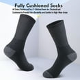 thumbnail image 4 of NevEND 6 Pairs Cotton Crew Socks Athletic Lightweight Breathable for Men and Women Size M Black, 4 of 8
