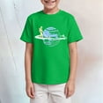 thumbnail image 2 of Gubotare Kids Clothes Boys Toddler Boy Girl T Shirt Cute Sport Tees Short Sleeve Tops Summer Clothes Sizes 11-12T (Green,11-12 Years), 2 of 4