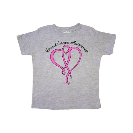

Inktastic Breast Cancer Awareness with Pink Ribbon Heart Gift Toddler Boy or Toddler Girl T-Shirt