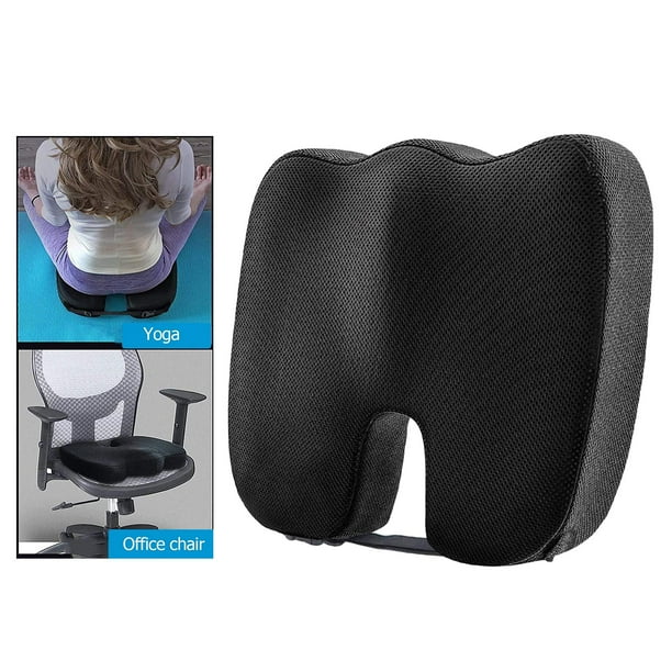 Memory Foam Cushion Pad Tailbone Rest Seat Pillow with Fix Buckle