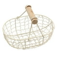 thumbnail image 5 of Durable Iron Bread Basket que Metal Storage Basket Food Container Fruit Vegetable Basket Storage Tray Kitchen Organizer Beige, 5 of 9