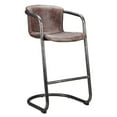 thumbnail image 1 of Moe's Tabouret de Bar Freeman 29" en Cuir Marron Clair (Lot de 2), 1 of 3