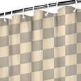 thumbnail image 3 of Beige Gray Checkerboard Checkered Pattern Shower Curtain 72"x72" ,Bathroom Decorative Shower Curtains Set with 12 Hooks,Modern Waterproof Washable Shower Curtain, 3 of 6