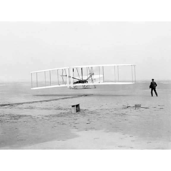 Daniels First Flight Wright Brothers 1903 Photo Extra Large XL Wall Art Poster Print