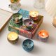 thumbnail image 4 of Xiao Hua 3 velas perfumadas para el hogar, aromaterapia, decoración del hogar, para reuniones familiares, fiestas, cumpleaños, Navidad (azul), 4 of 4