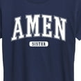 thumbnail image 3 of Instant Message - Collegiate Amen - Women's Short Sleeve Graphic T-Shirt, 3 of 6