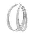 thumbnail image 2 of NUOKO Retro Large Circle Frosted Earrings Thin Dangle Elegant Rhinestone Earrings Wedding Earrings For Women, 2 of 3