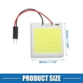 thumbnail image 4 of Unique Bargains COB 48SMD DC12V LED Panel Car RV Interior Dome Light with BA9S T10 Festoon Adapters White (Set of 10), 4 of 7