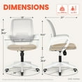 thumbnail image 6 of NEO CHAIR Ergonomic Office Chair, Lumbar Support Mid Back, Mesh Home Office Computer Desk Chair with Armrests, Beige, 6 of 10