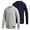 Heather Grey/Navy, variant on Southpole Boys Thermal Henley Shirt - Waffle Knit Warm Long Sleeve Boys Henley Shirt 2 Pack Casual Top