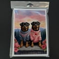 thumbnail image 3 of Rottweiler Two Hearts Greeting Cards Pack of 8 7 in x 5 in, 3 of 3