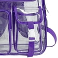 thumbnail image 2 of Mochila Transparente para Mujer Con Correa Ajustable PVC Exteriores () Púrpura, 2 of 4