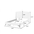 thumbnail image 6 of Shelter Style Upholstered Wingback Queen Bed in Jasper Blue, 6 of 10