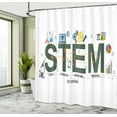 thumbnail image 5 of Ambesonne Engineering Theme Shower Curtain, Science Stem Text, 69"Wx70"L, White Multicolor, 5 of 5