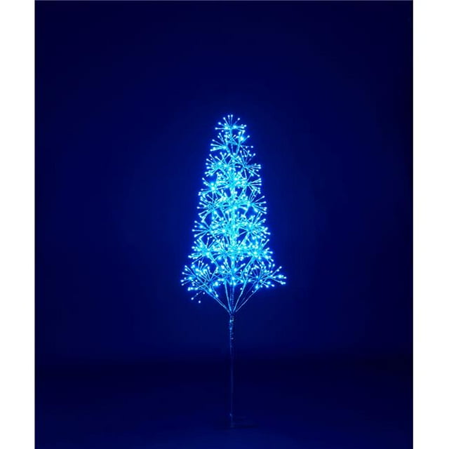 Queens of Christmas LED-TR3D05-LBL 5 ft. Blue Starburst LED Tree