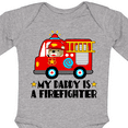 thumbnail image 4 of Inktastic Fireman Daddy is a Firefighter Boys or Girls Long Sleeve Baby Bodysuit, 4 of 5