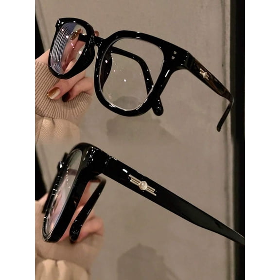 Black Warrior Retro Blue Light Blocking Glasses, TR90 Rectangle Frame Anti Eyestrain UV 400 Protection for Computer Gaming Men Women