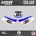 thumbnail image 3 of Kalair GFX Graphics Kit for Yamaha TTR125 (2000-2007) Usa Series, 3 of 5