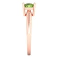 thumbnail image 3 of 1.0ct cushion cut green natural peridot 18k rose gold Bridal Wedding Engagement Promise Anniversary Ring for Women size 4, 3 of 7