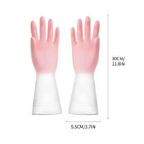 LanSuare Heavy-Duty Cleaning Gloves, Thickened Rubber Dishwashing Pair, Household Chores, Chemical-Resistant, Long Cuff Protection