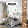 thumbnail image 4 of POINTERTECK Ceiling Fan Light Diffuser with Remote Control Silent Enclosed Ceiling Fan with Light 3 Mode Low Profile Fan Light Dimmable Ceiling Fan LED Light Multifunctional for Living Ro, 4 of 11