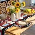 thumbnail image 4 of Chef Round 13 Inch Placemats Set of 8, Cartoon Red Food Cooking Black White Buffalo Check HeatResistant Non Slip Place Mats for Dining Table, Wipeable Braided Kitchen Table Mats for Housewarming, 4 of 9