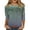 Green, variant on Summer Tops, 3/4 Sleeve Shirts Cute Flower Print Graphic Tees Blouses Casual Plus Size Basic Tops Pullover Formal Shirts Women Beach Tops For Trendy Gym Tops Denim Tops (3XL, Blue) ZMTing