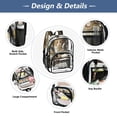 thumbnail image 4 of ALAZA Clear Backpack Cute Cats in Garden PVC Transparent BookBag, 4 of 7