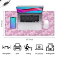 thumbnail image 5 of Long Mouse Pads for Desk,Pink Breast Cancer Desk Mats on Top Of Desks, Desk Mouse Pad Extra Large with 3mm Non-Slip Base and Stitched Edge for Gaming,Office,Work,Home 31.5x15.7in, 5 of 5