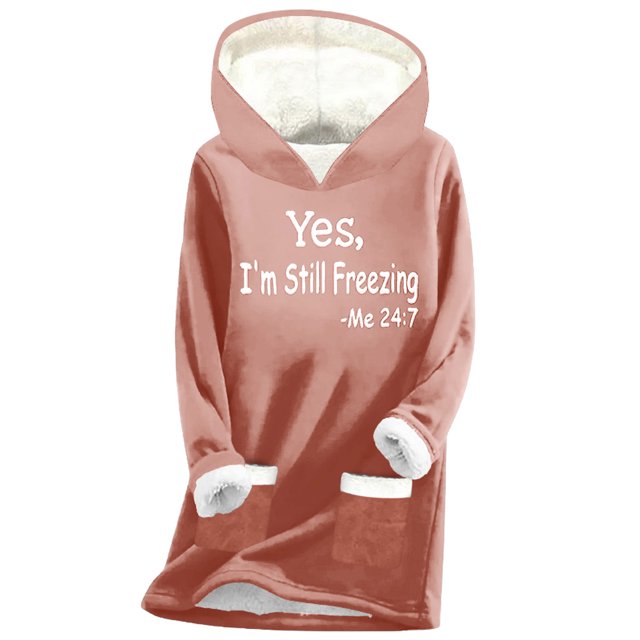 KIHOUT Chandail à Capuchon à Col Rond pour Femmes, Imprimé Numérique, Peluche et Épaissi, Mode Décontractée, Manches Longues, Taille P-2TG