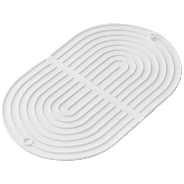 CAROOTU Large Multifuctional Drying Mat Heat Insulation Holder Dish Cup Draining Pad Table Placemat Kitchen Supply Blue