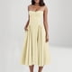 thumbnail image 3 of Vestido camisero floral de verano para mujer, vestido sexy sin mangas con top de tubo para mujer, moda 2024, estampado simple, corte en A, elegante, midi, vestidos para mujer, 3 of 5