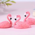 thumbnail image 2 of 5pcs Resin Mini Flamingo Creative Resin Mini Flamingo Cake Decoration for Party (Pink), 2 of 5