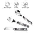 thumbnail image 3 of Saiise The Binding of Isaac Print 3 Piece Cutlery Set – Metal, Reusable Children's Knife, Fork & Spoon, Kids-Size, Made from Food-Safe Stainless Steel & ABS Plastic, 3 of 8